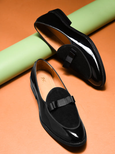 Classic Tuxedo Special | Patent Suede Ribbon Loafers