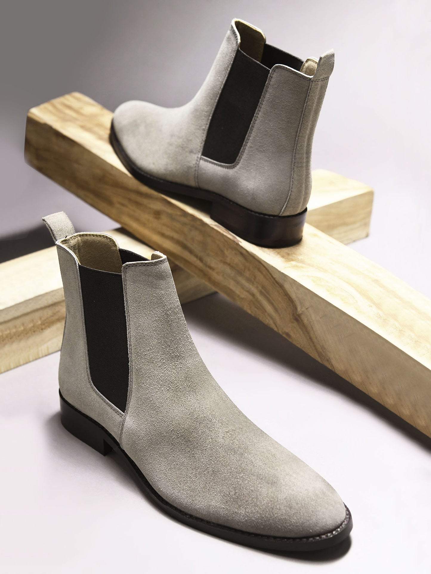 RNK 'Grey Sovereign' – Men’s Suede Leather Chelsea Boots