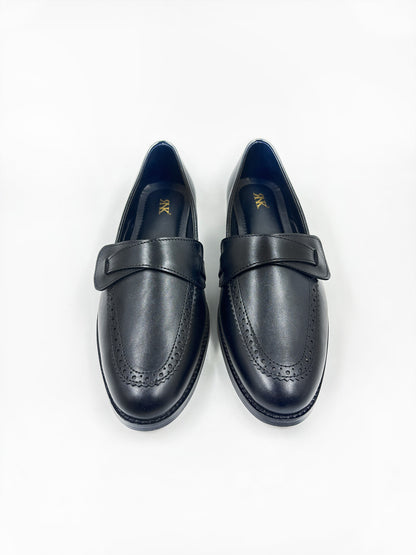 Dublin – Handcrafted Black Penny Loafers for Men