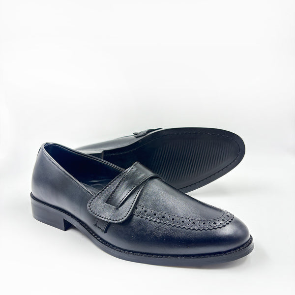 Dublin – Handcrafted Black Penny Loafers for Men