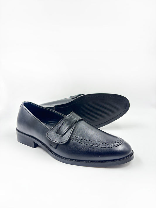 Dublin – Handcrafted Black Penny Loafers for Men