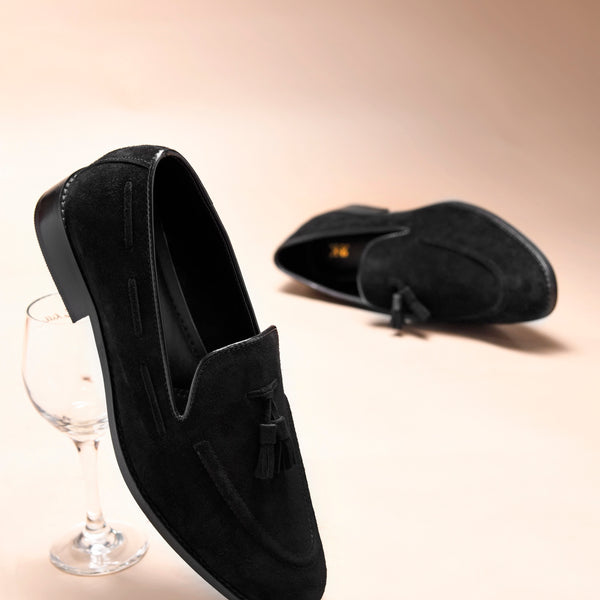 RNK Classic Luxos in Black | Loafers in Suede 