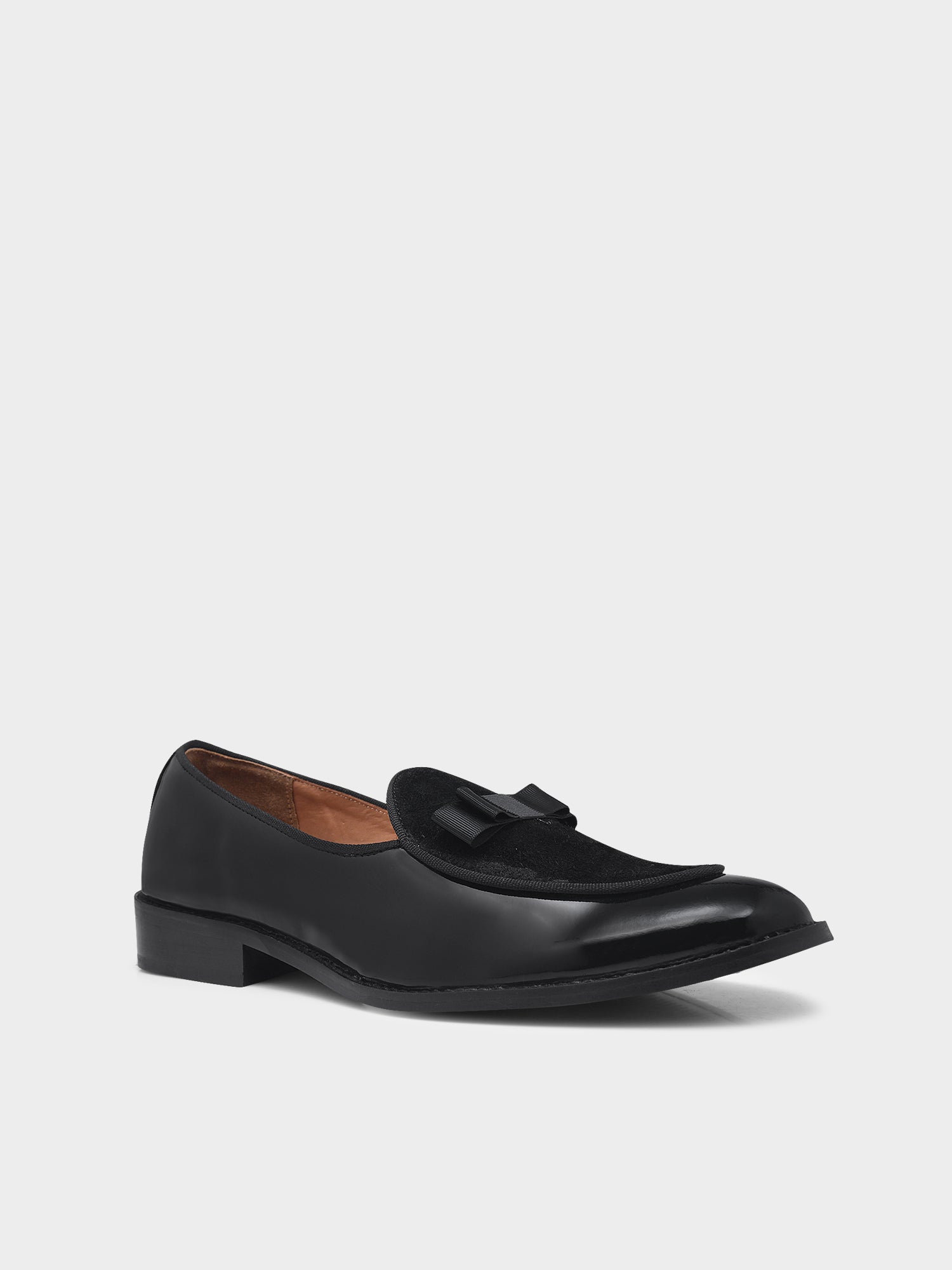 Classic Tuxedo Special | Patent Suede Ribbon Loafers