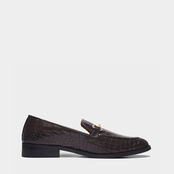 Regal Crocs - The Horsebit Loafers in Brown (Mid Heel)