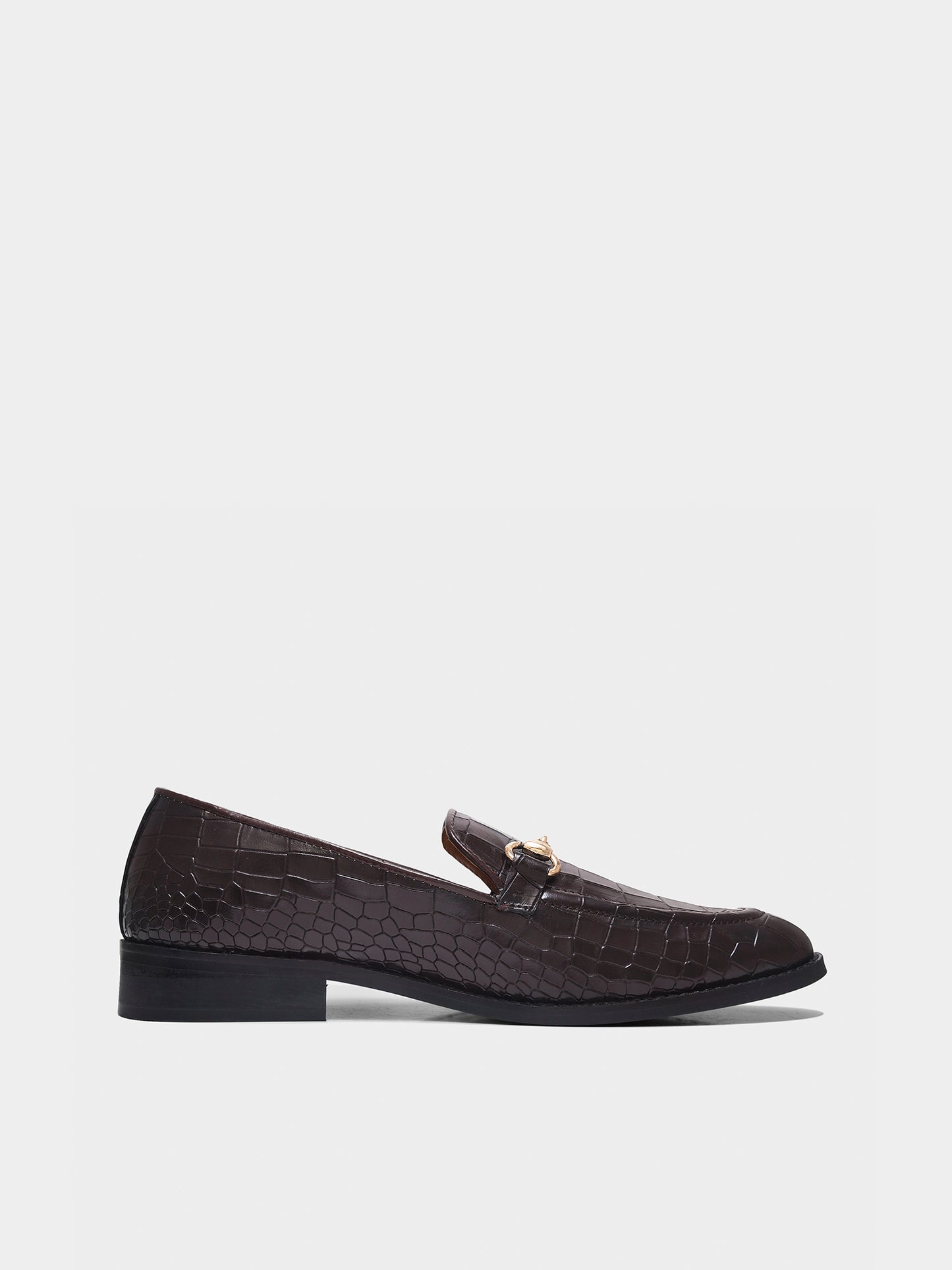 Regal Crocs - The Horsebit Loafers in Brown (Mid Heel)