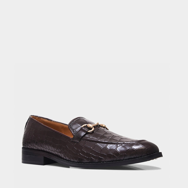 Regal Crocs - The Horsebit Loafers in Brown (Mid Heel)