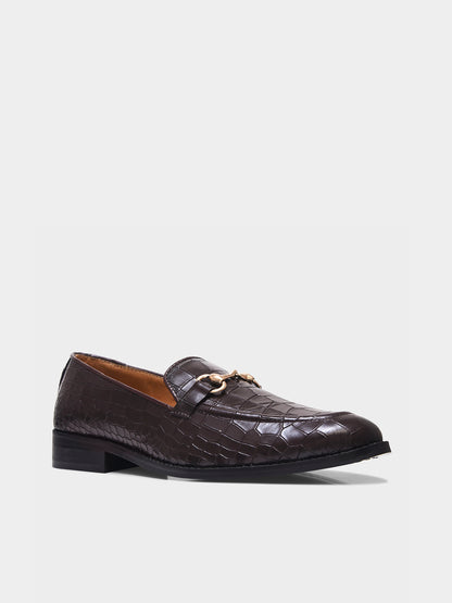 Regal Crocs - The Horsebit Loafers in Brown (Mid Heel)