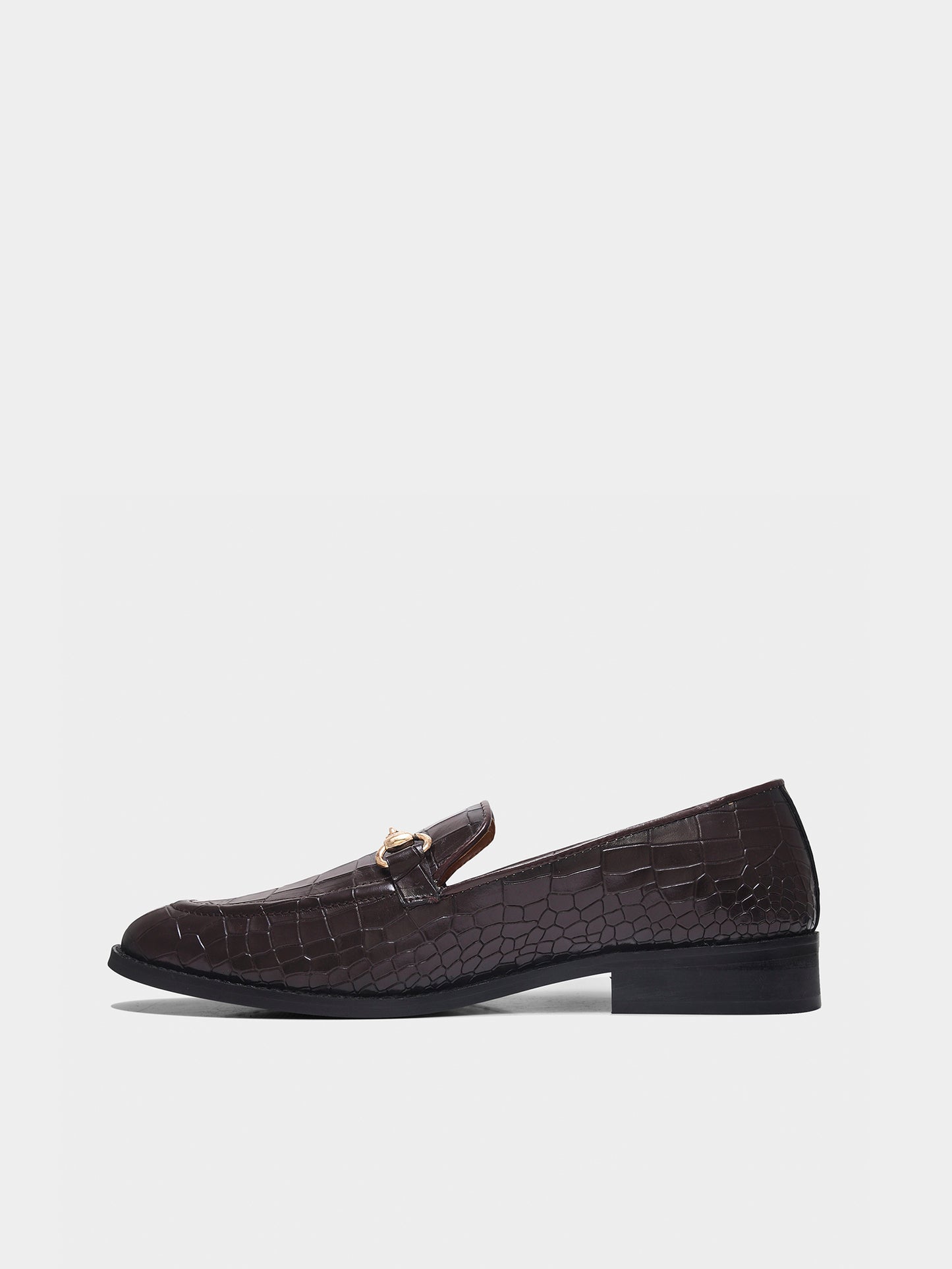 Regal Crocs - The Horsebit Loafers in Brown (Mid Heel)