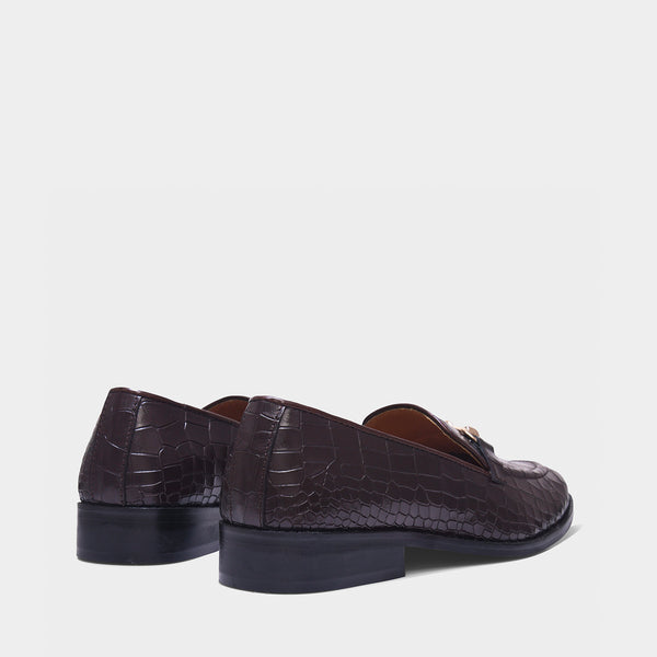 Regal Crocs - The Horsebit Loafers in Brown (Mid Heel)