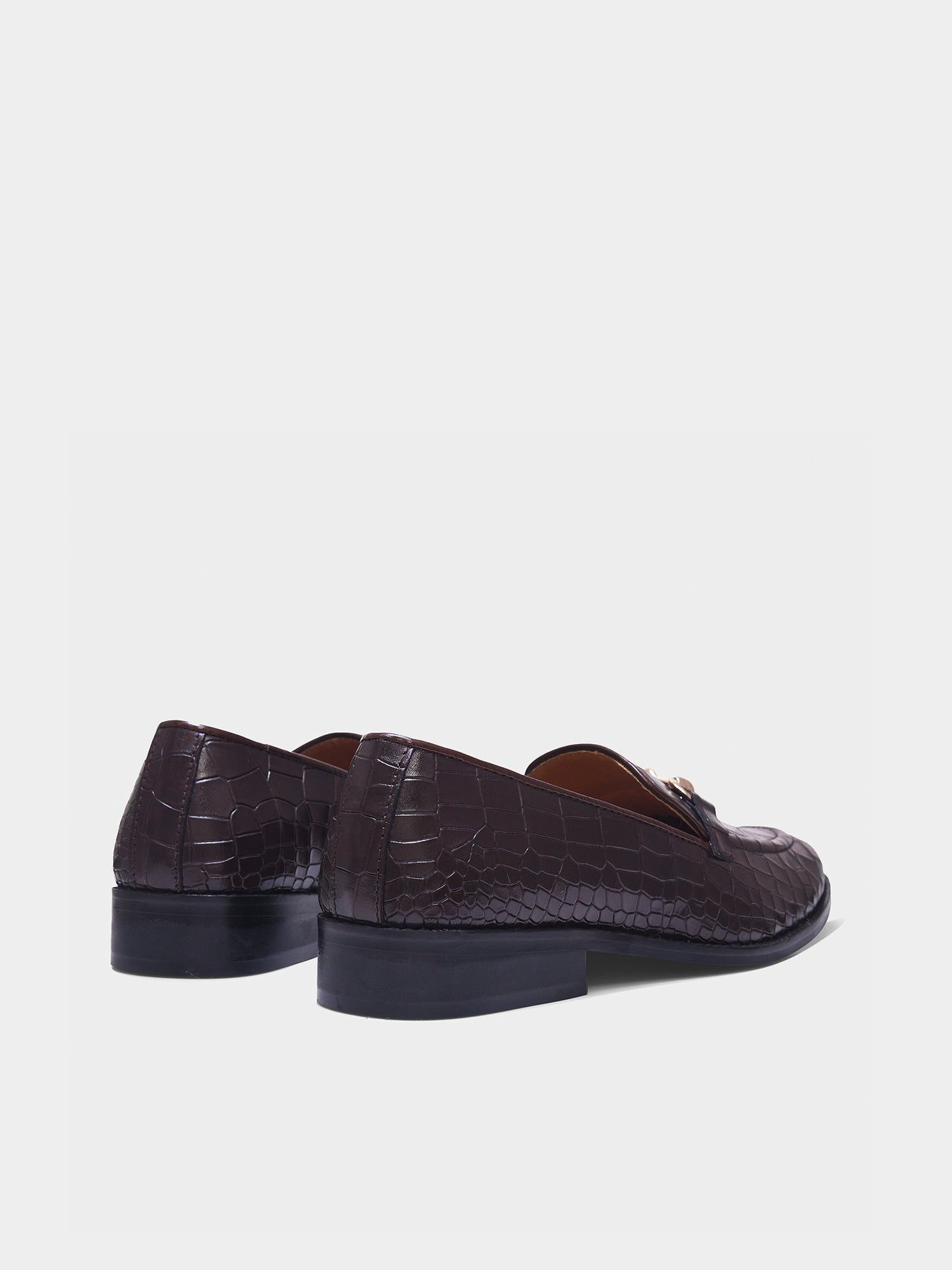 Regal Crocs - The Horsebit Loafers in Brown (Mid Heel)