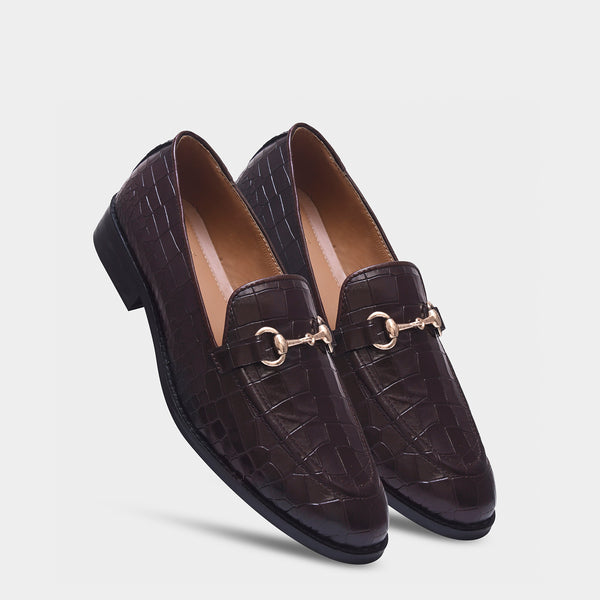 Regal Crocs - The Horsebit Loafers in Brown (Mid Heel)