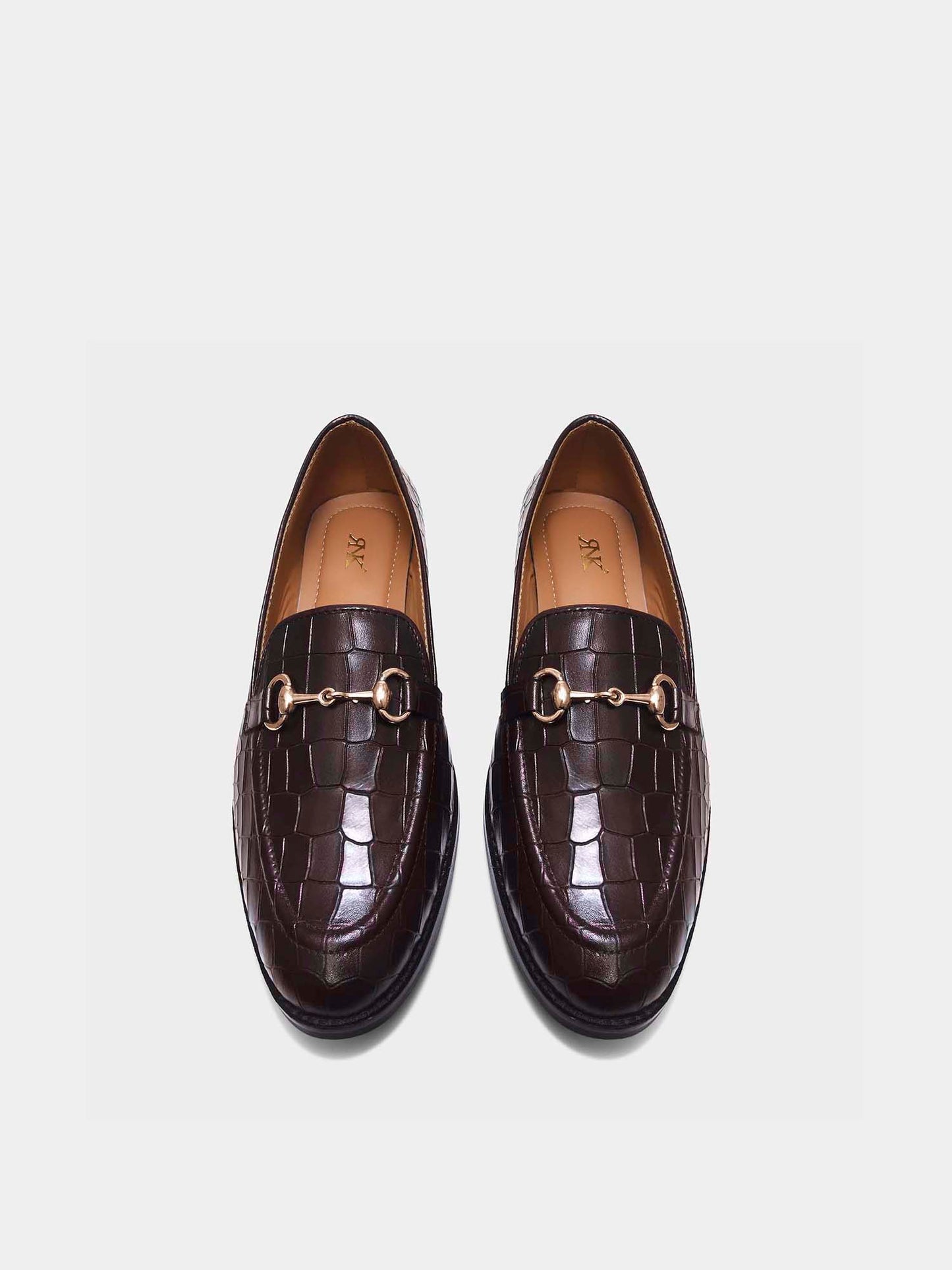 Regal Crocs - The Horsebit Loafers in Brown (Mid Heel)