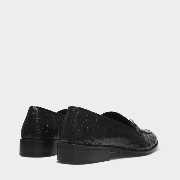 Regal Crocs Black - Premium Men's Designer Loafer (Mid Heel)
