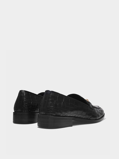 Regal Crocs Black - Premium Men's Designer Loafer (Mid Heel)
