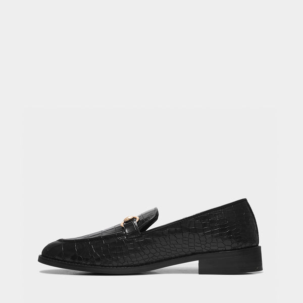 Regal Crocs Black - Premium Men's Designer Loafer (Mid Heel)