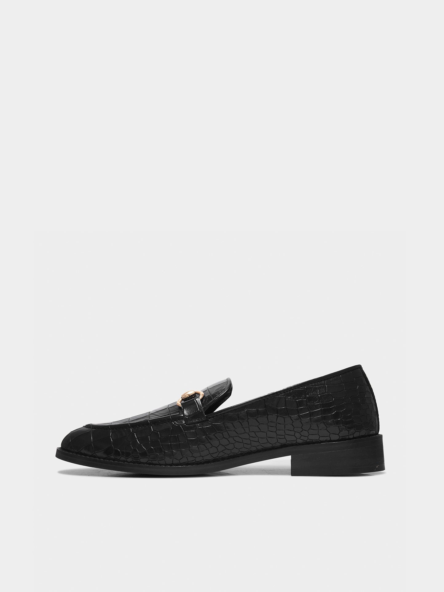 Regal Crocs Black - Premium Men's Designer Loafer (Mid Heel)