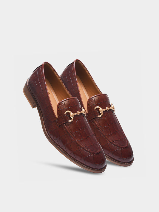 Regal Crocs - The Horsebit Loafers in Tan (Mid Heel)