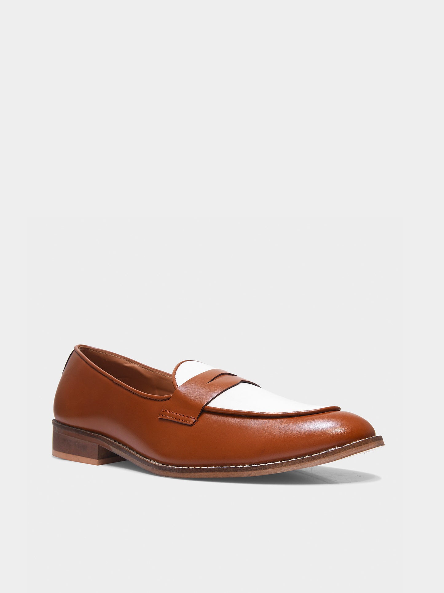Old Money - Tan Penny Loafers in Leather