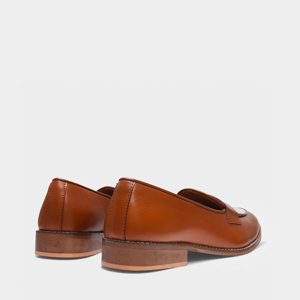 Old Money - Tan Penny Loafers in Leather