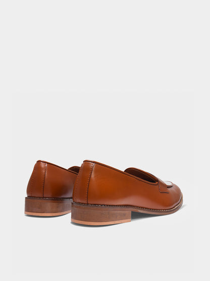 Old Money - Tan Penny Loafers in Leather