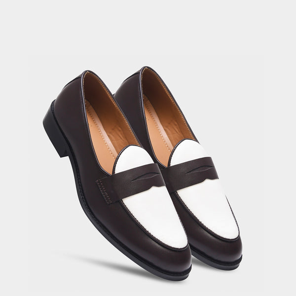 Old Money - Brown Penny Loafers in Leather