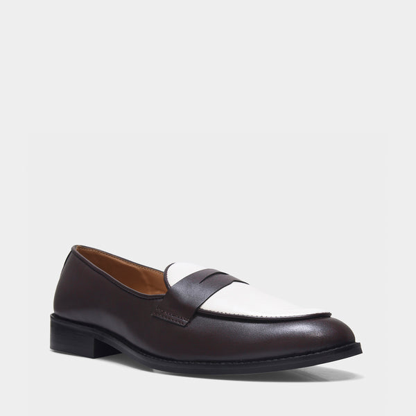 Old Money - Brown Penny Loafers in Leather
