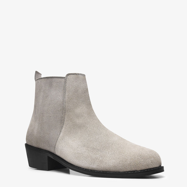 Grey Monarch – Men’s Luxury Boots in Suede Leather (Cuban Hee)