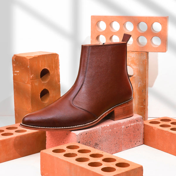 Charlie – Men’s Premium Brown Leather Chelsea Boots | RNK Luxe
