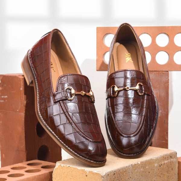 Regal Crocs - The Horsebit Loafers in Tan (Mid Heel)