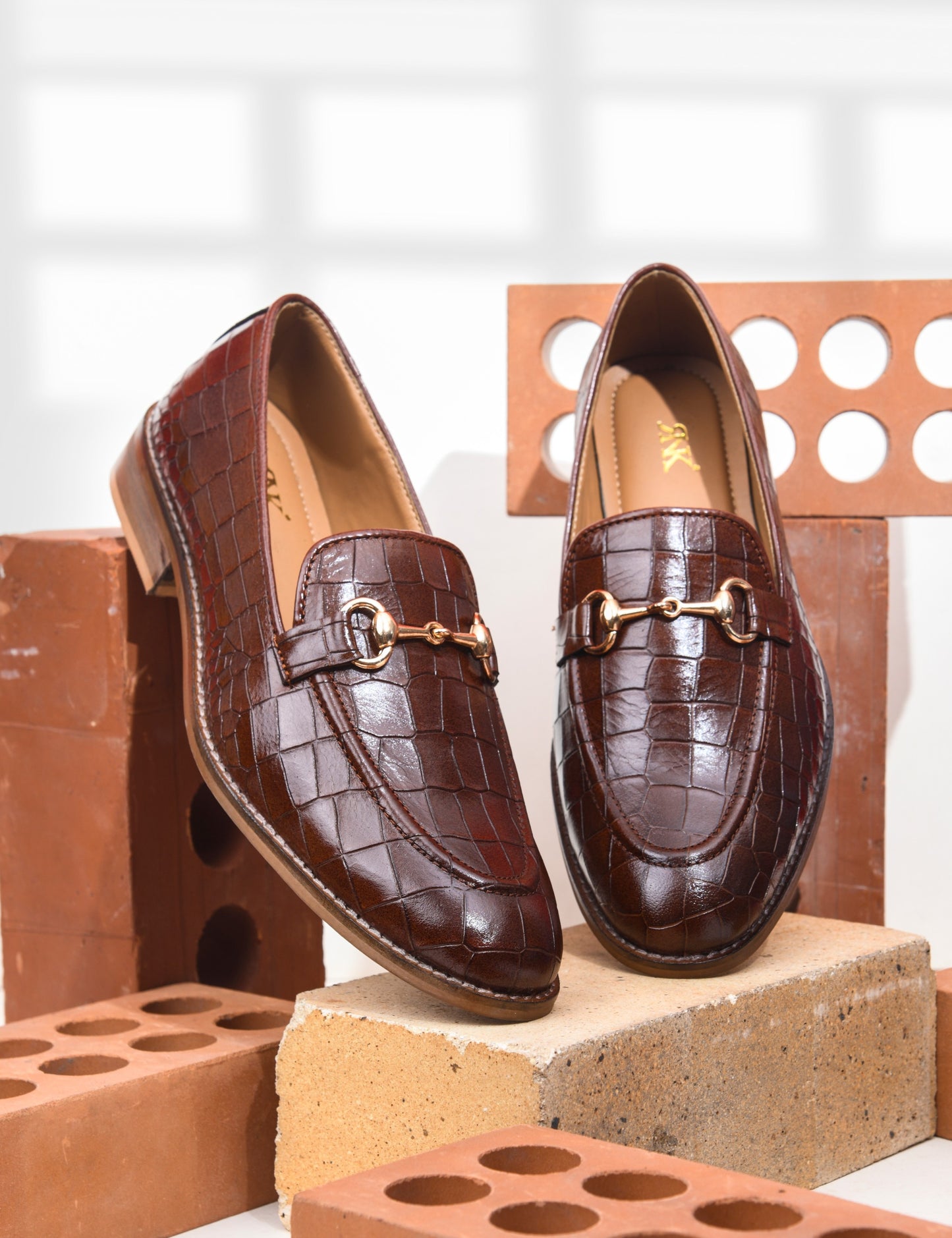 Regal Crocs - The Horsebit Loafers in Tan (Mid Heel)