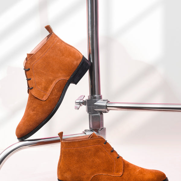 Lorenzo Tan – Premium Suede Chukka Boots for Men | RNK Luxe