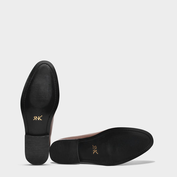 Brown Mojari Zardozi work Loafer slipons