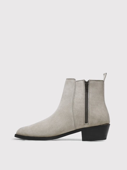 Grey Monarch – Men’s Luxury Boots in Suede Leather (Cuban Hee)