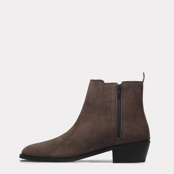 Cuban Cavalier – Men’s Luxury Boots in Suede Leather (Cuban Heel)