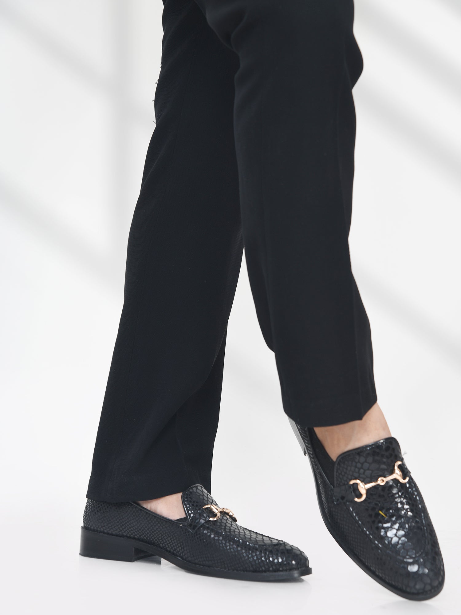 Black Horsebit Loafers Men