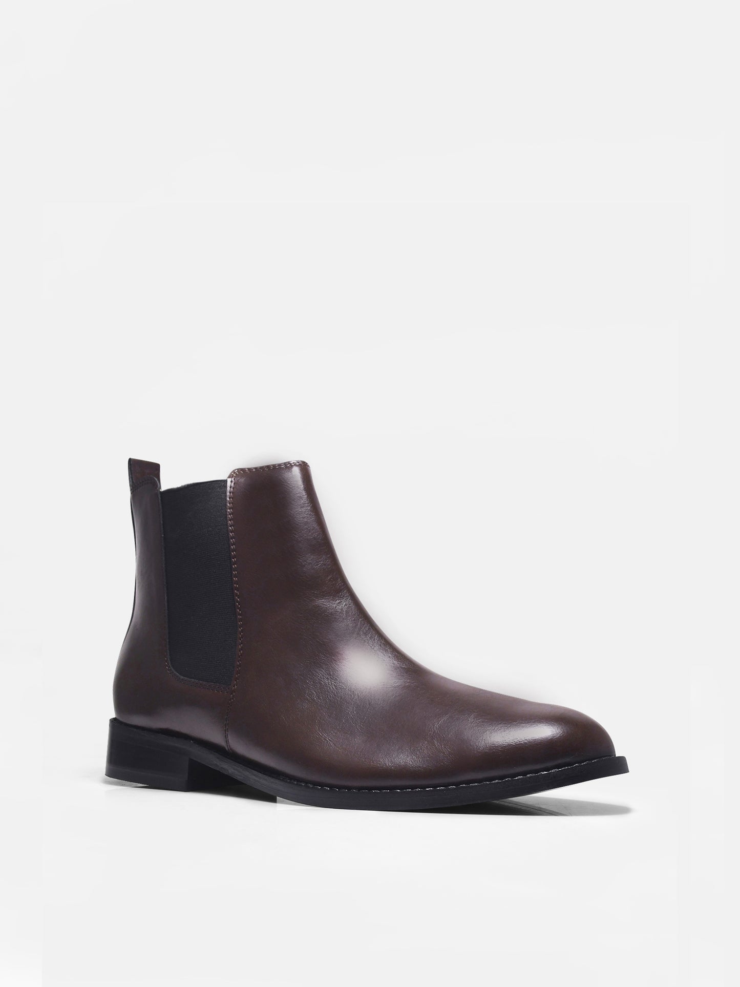 Brown Maverick - Leather Chelsea Boots for Men (Brown)