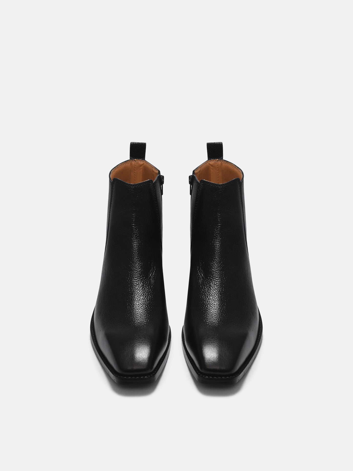 Black Throne - Men's Leather Side Zip Boots (Cuban Heel)