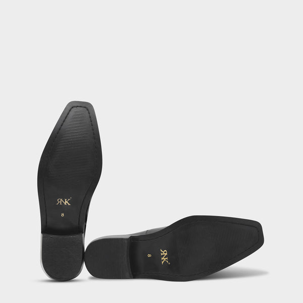 Loki – Premium Patent Leather Chelsea Boot in Jet Black