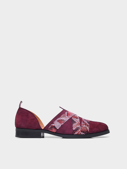 Printed Peshawari Sandals - Cherry