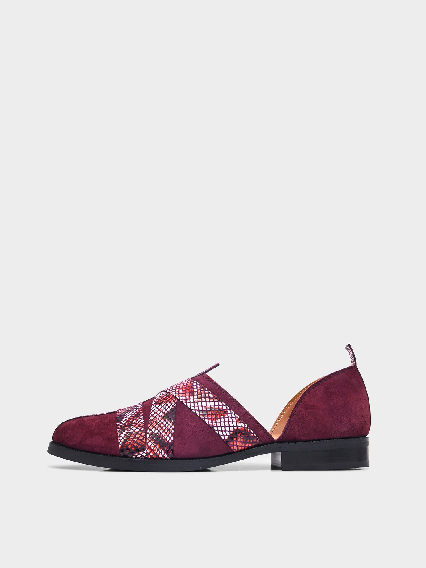 Printed Peshawari Sandals - Cherry