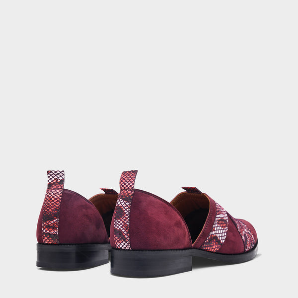 Printed Peshawari Sandals - Cherry