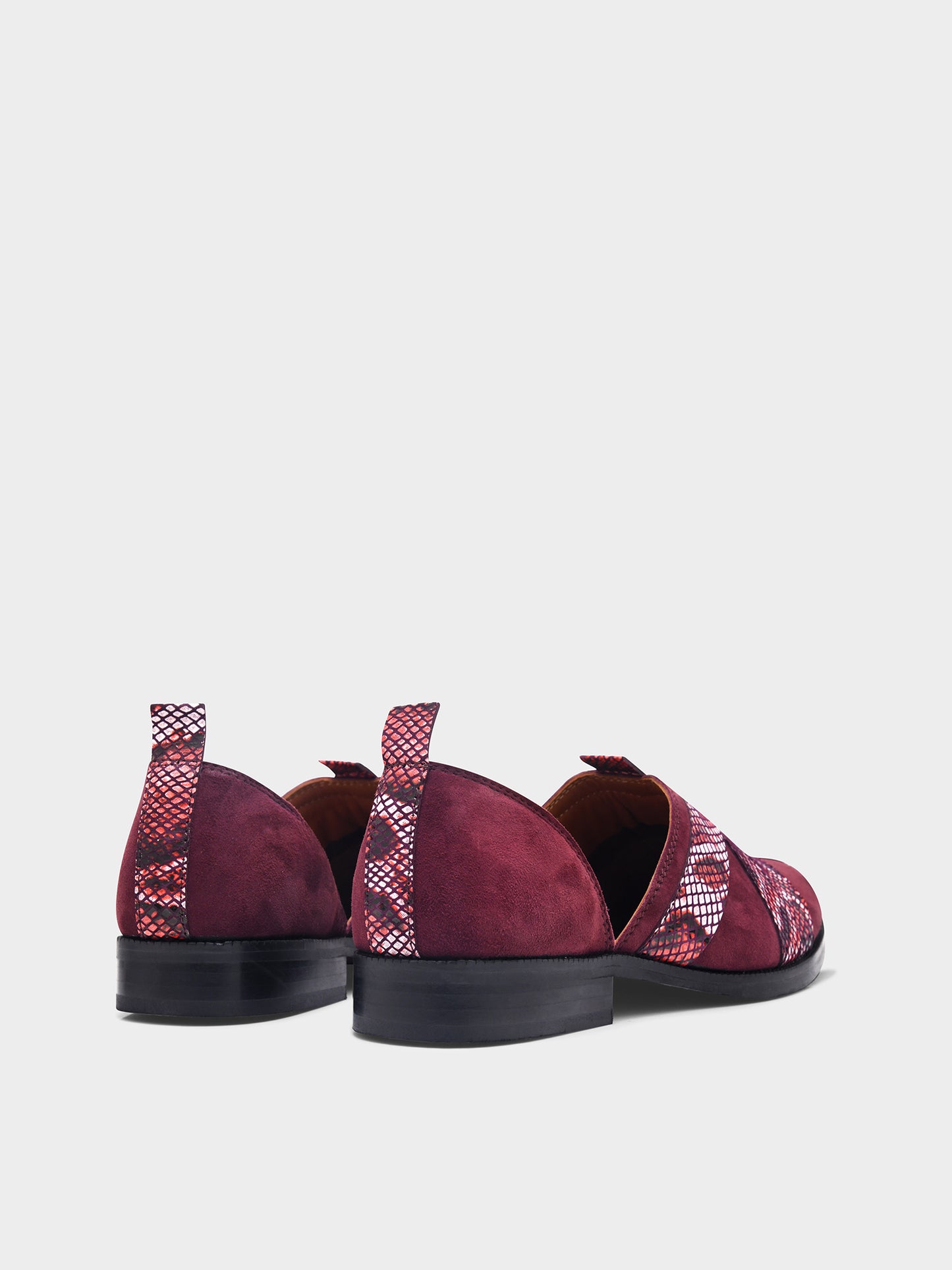Printed Peshawari Sandals - Cherry