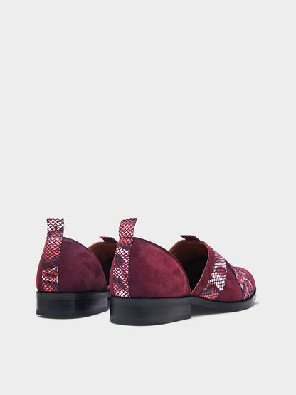 Printed Peshawari Sandals - Cherry