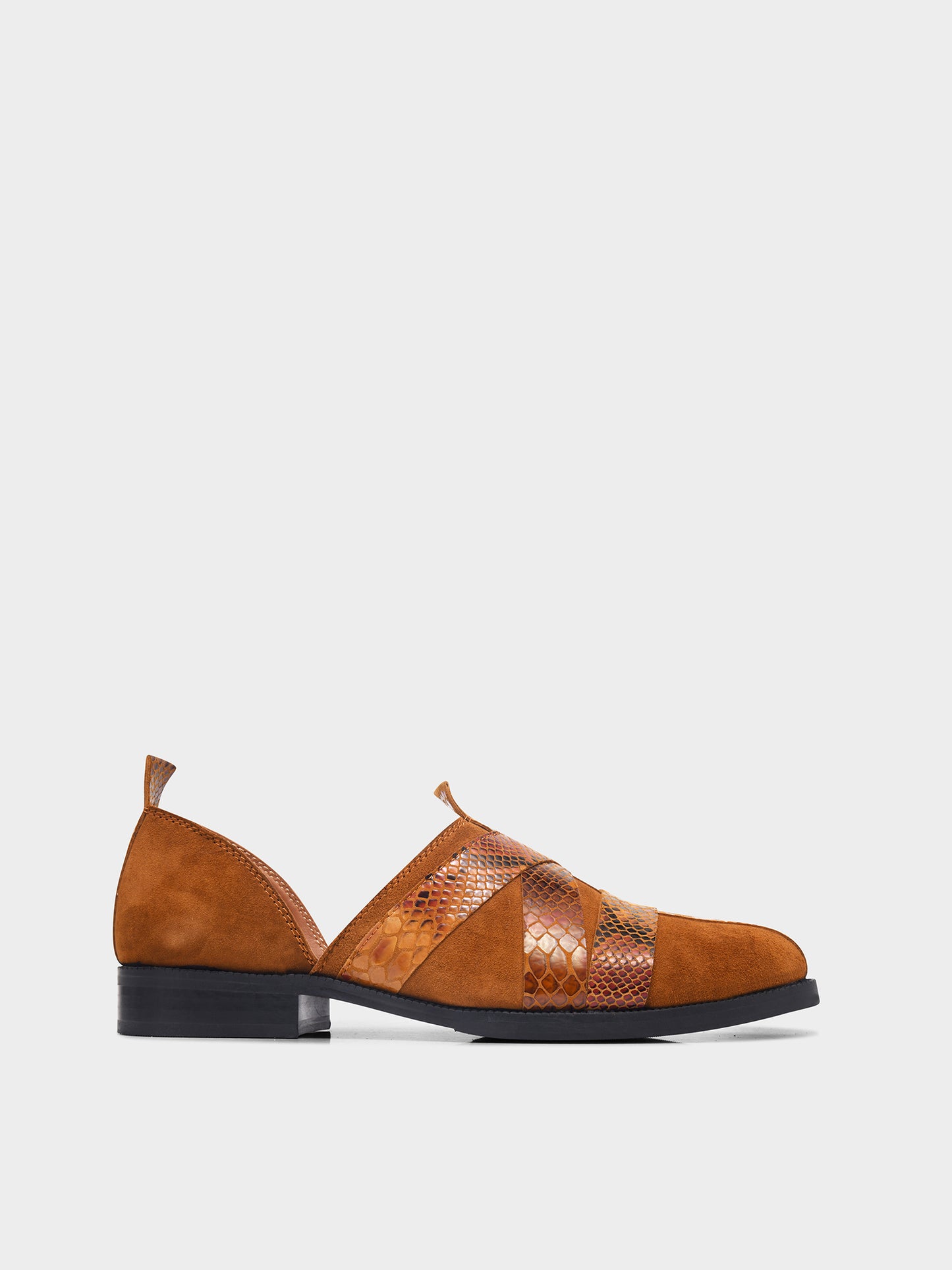 Printed Peshawari Sandals - Tan
