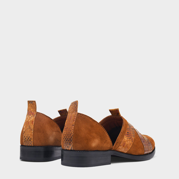 Printed Peshawari Sandals - Tan