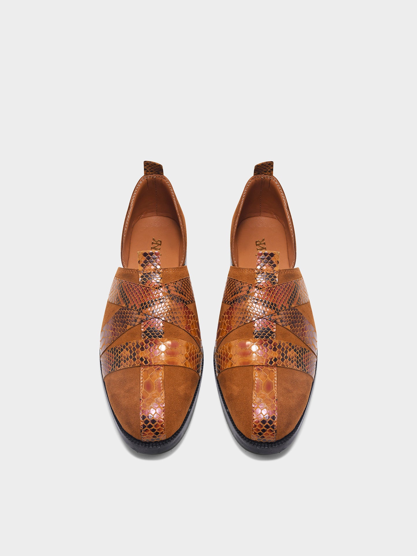 Printed Peshawari Sandals - Tan