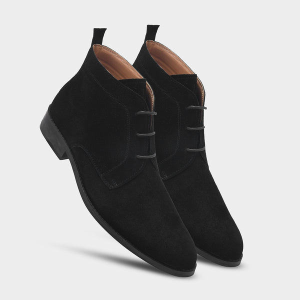 Lorenzo Black - Chukka Boots in Suede Leather