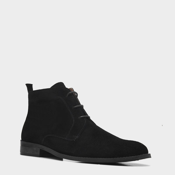 Lorenzo Black - Chukka Boots in Suede Leather
