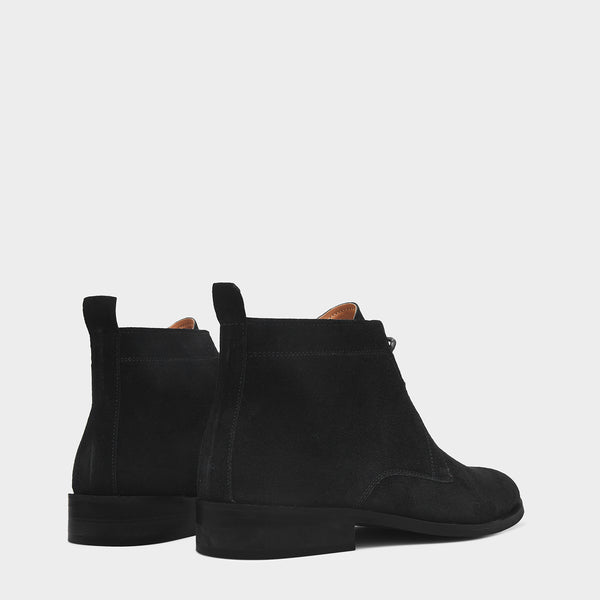 Lorenzo Black - Chukka Boots in Suede Leather