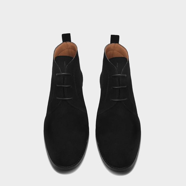 Lorenzo Black - Chukka Boots in Suede Leather